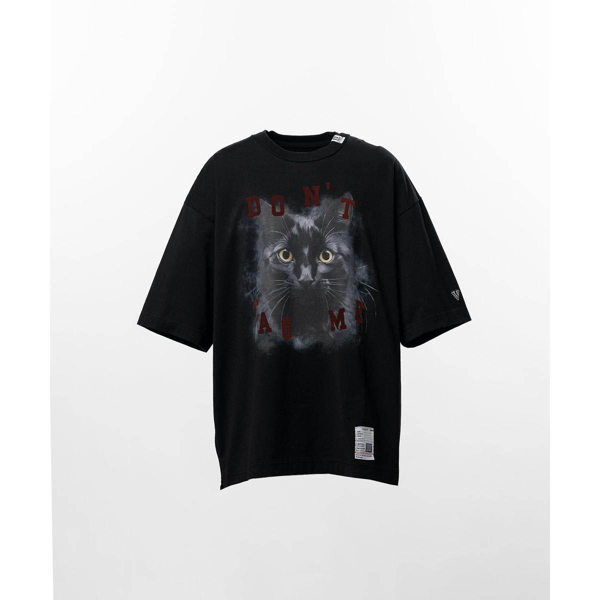 Maison Mihara Cat Printed Black T-shirt