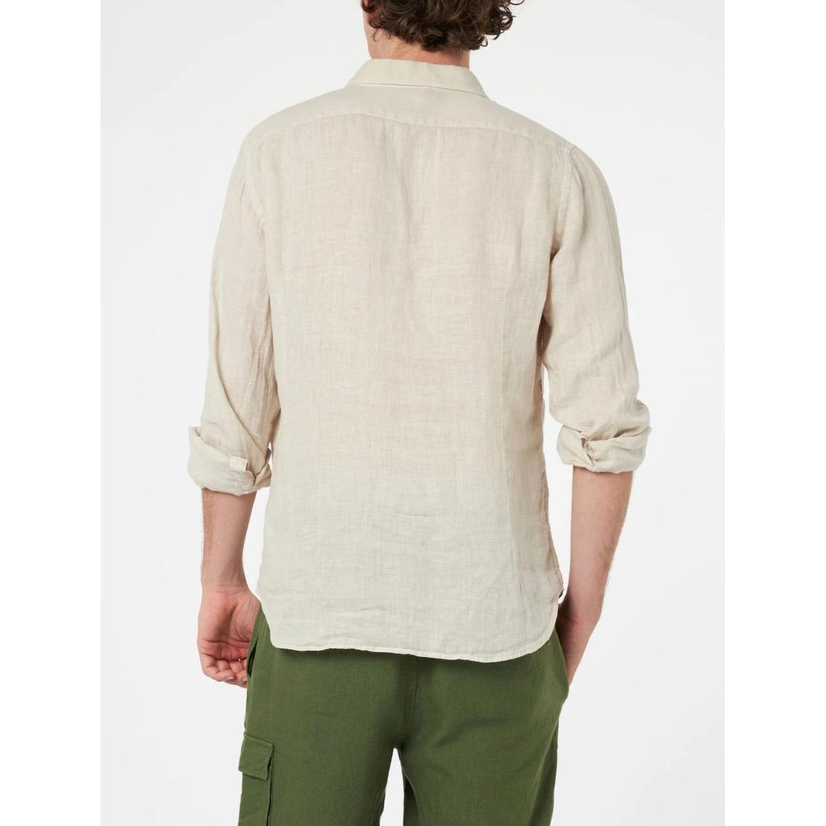 MC2 Man Beige Linen Shirt Pamplona