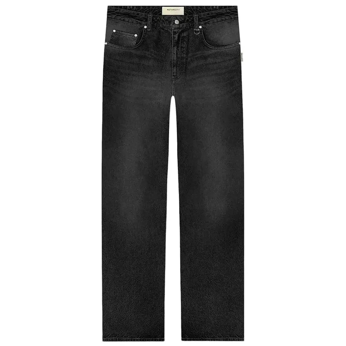 Reternity Essential Straight Fit Denim in Washed Black