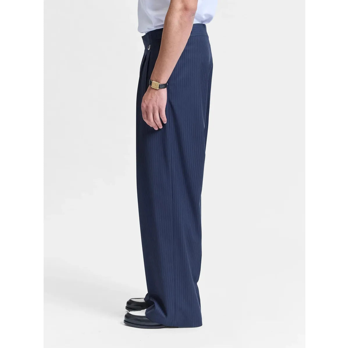 Reternity Tailored Baggy Pants - Pinstripe Blue