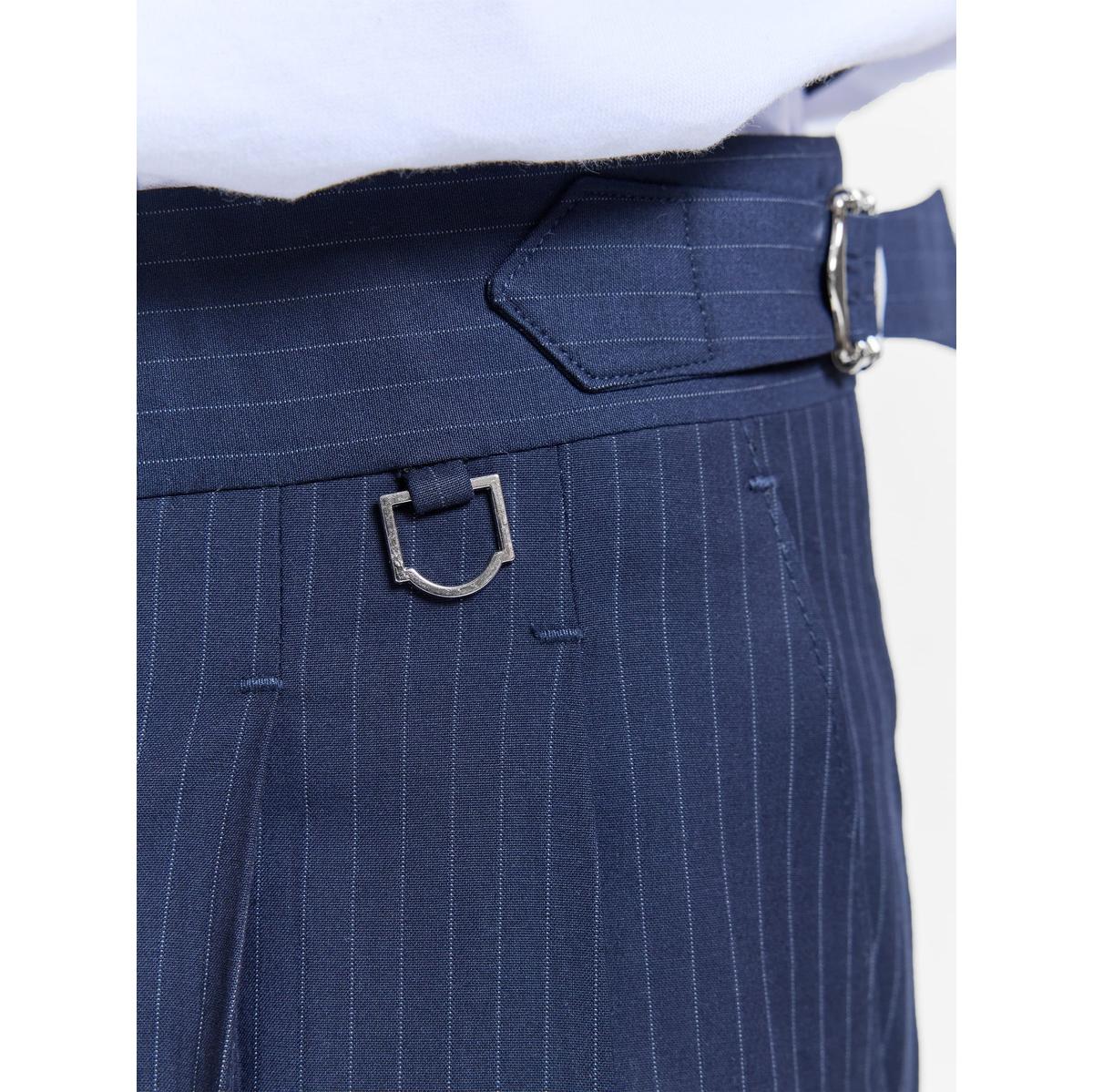 Reternity Tailored Baggy Pants - Pinstripe Blue