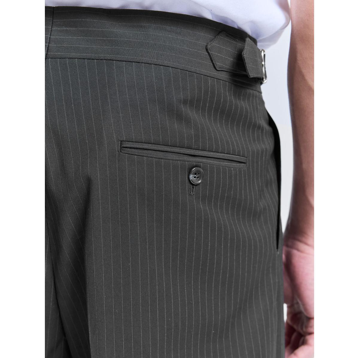 Reternity Tailored Baggy Pants - Pinstripe Grey
