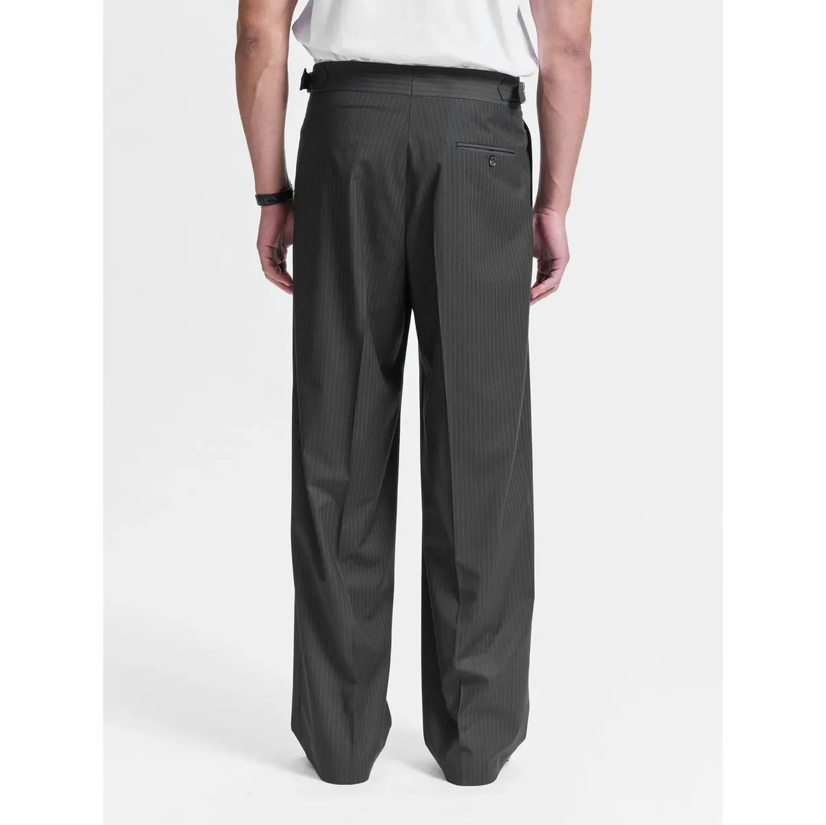 Reternity Tailored Baggy Pants - Pinstripe Grey