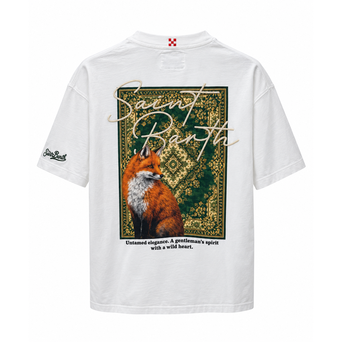 MC2 Saint Barth Delmar Embroidered T-Shirt in Gentleman Fox