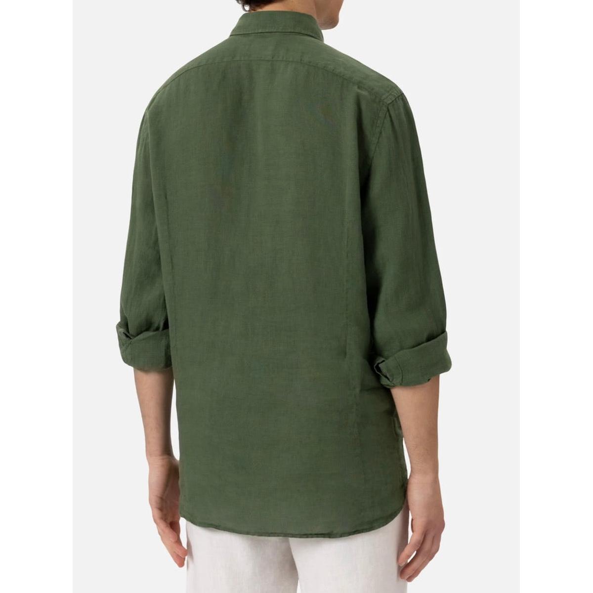 MC2 Military Green Linen Shirt Pamplona