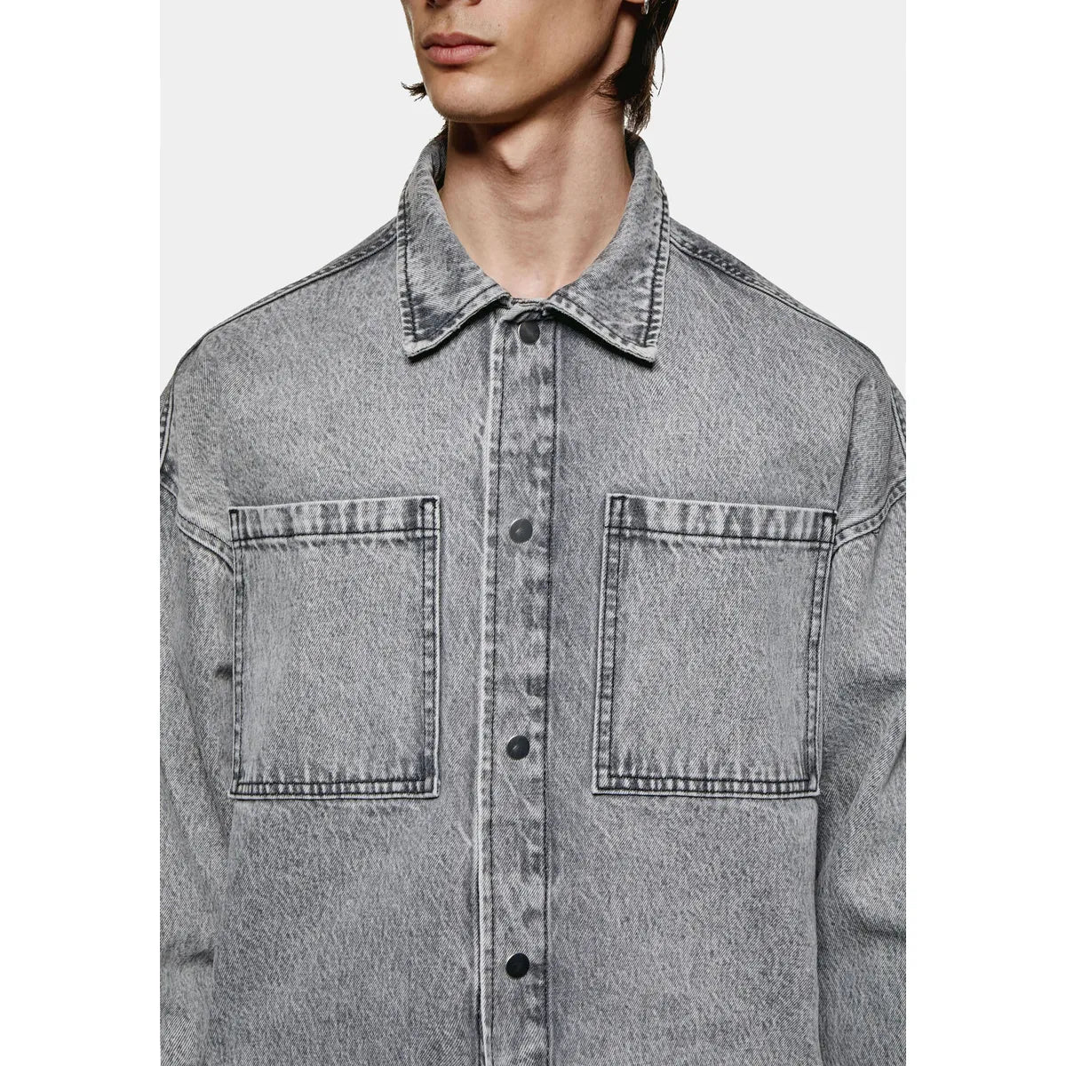 MKI DENIM BOX OVERSHIRT