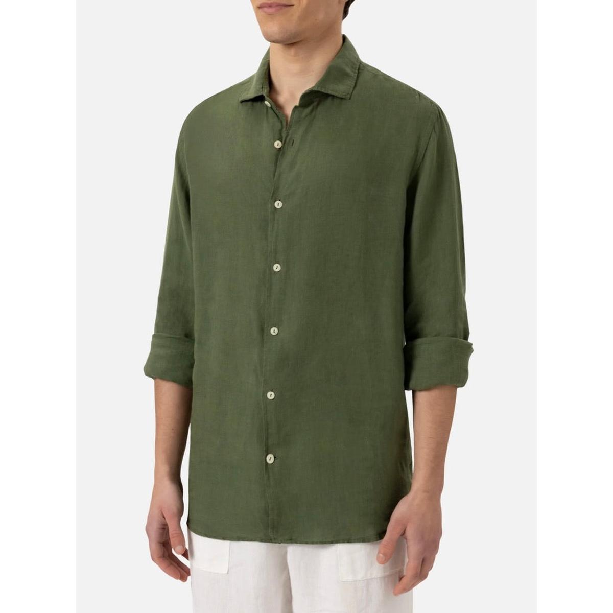 MC2 Military Green Linen Shirt Pamplona