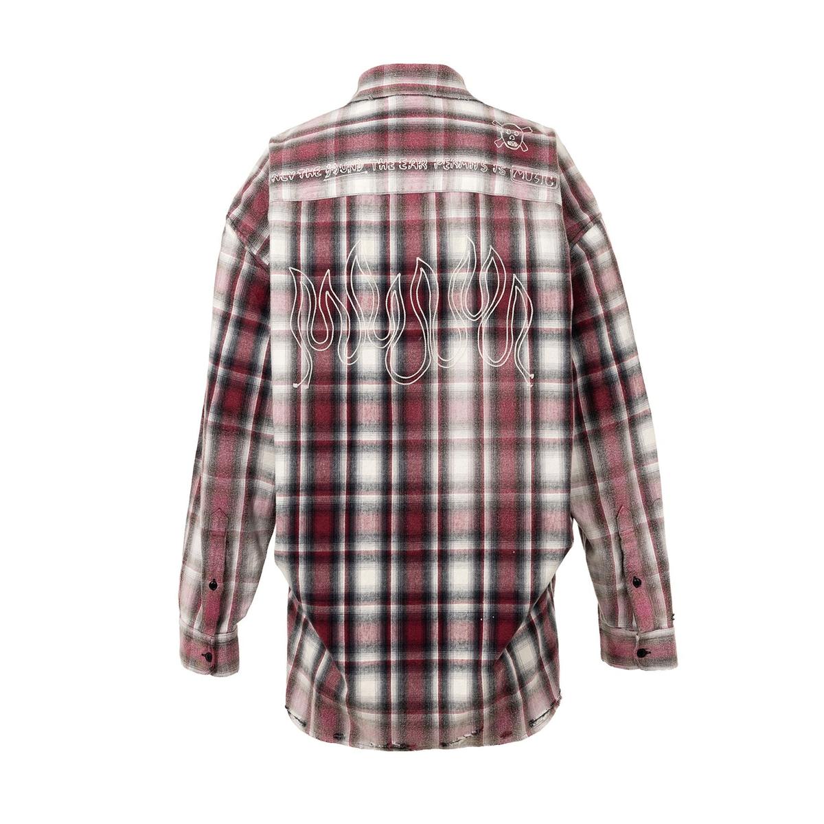 Maison Mihara Vintage Like Check Red Shirt