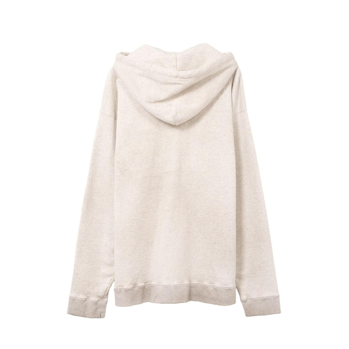 Maison Mihara Cat Printed Embellished Distressed white Zip-up Hoodie