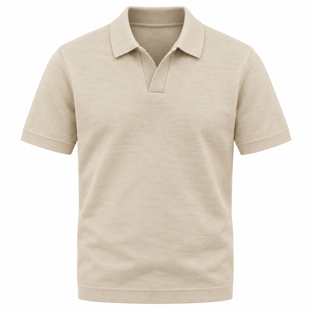 NOBL West Knit Polo in Beige
