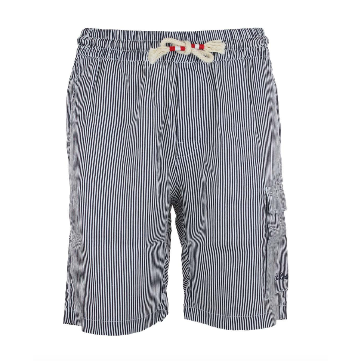 MC2 Marseille Blue Stripes Linen Bermuda
