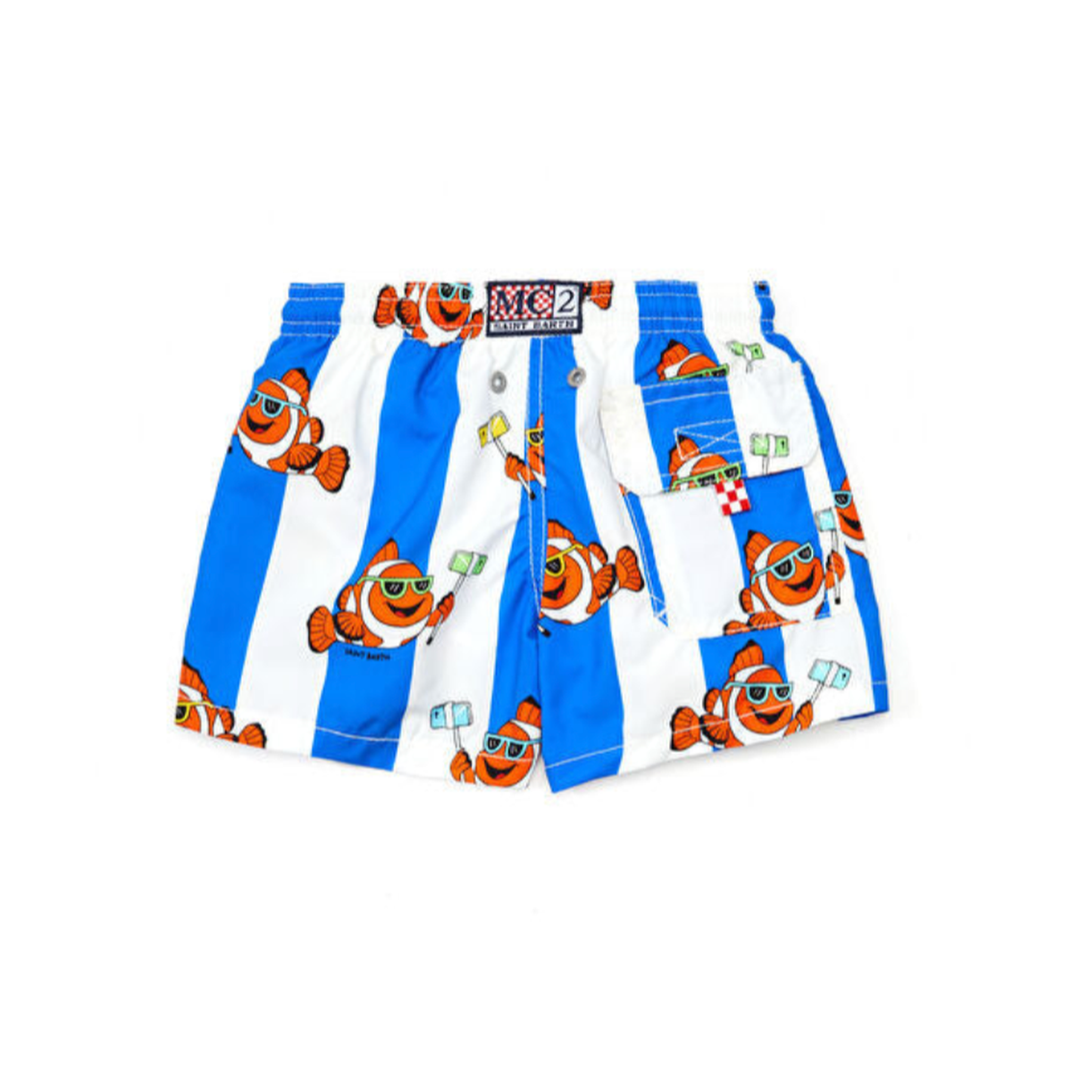 MC2 Kids Swim Shorts Fish With Stripes