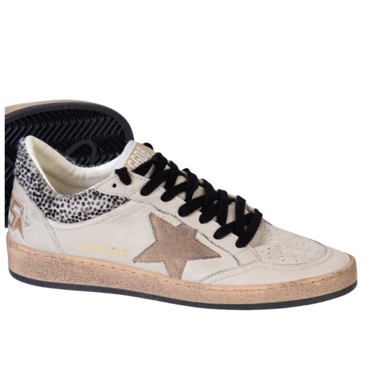 Golden Goose Ballstar Nappa Upper Toe And Spur Horsy Collar Suede Star