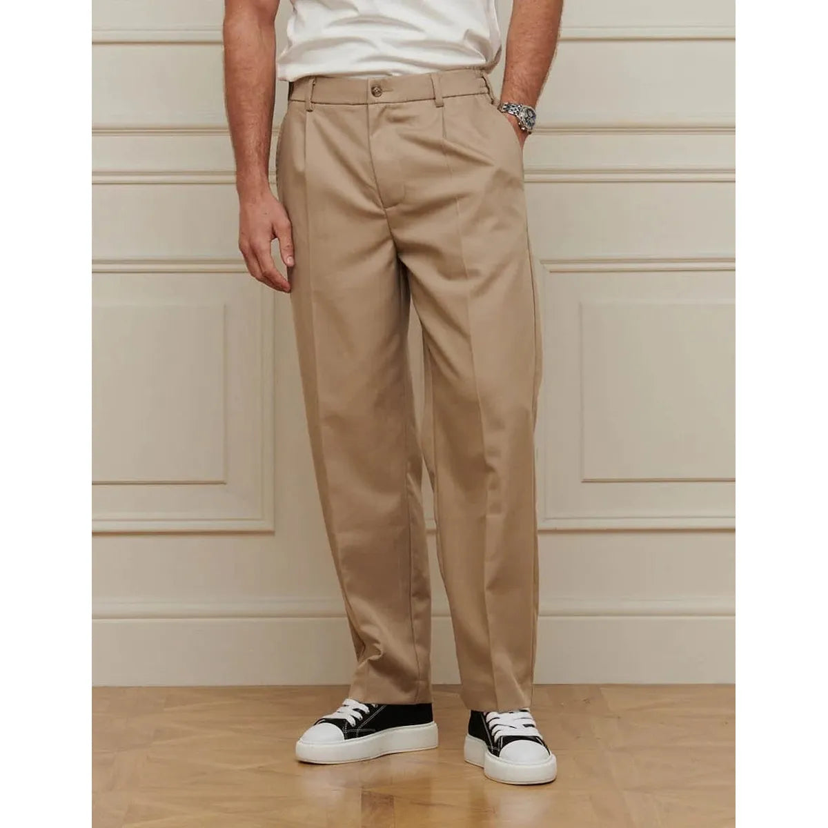 Belier Gaston Relaxed Fit Trouser - Beige