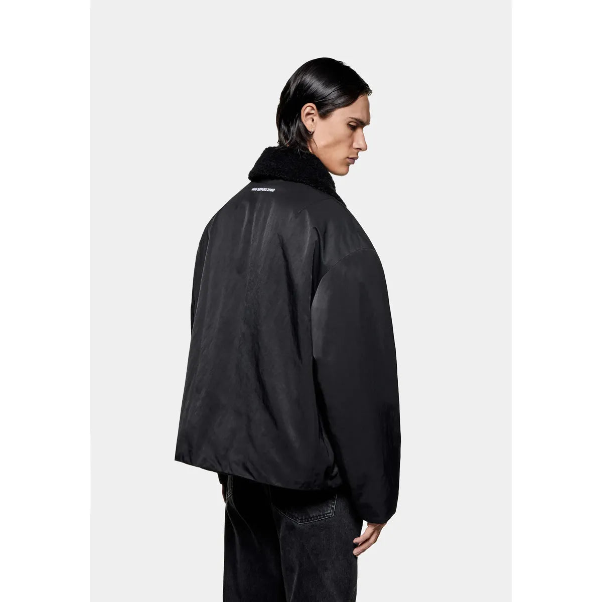 MKI PADDED NYLON BOX BLACK JACKET