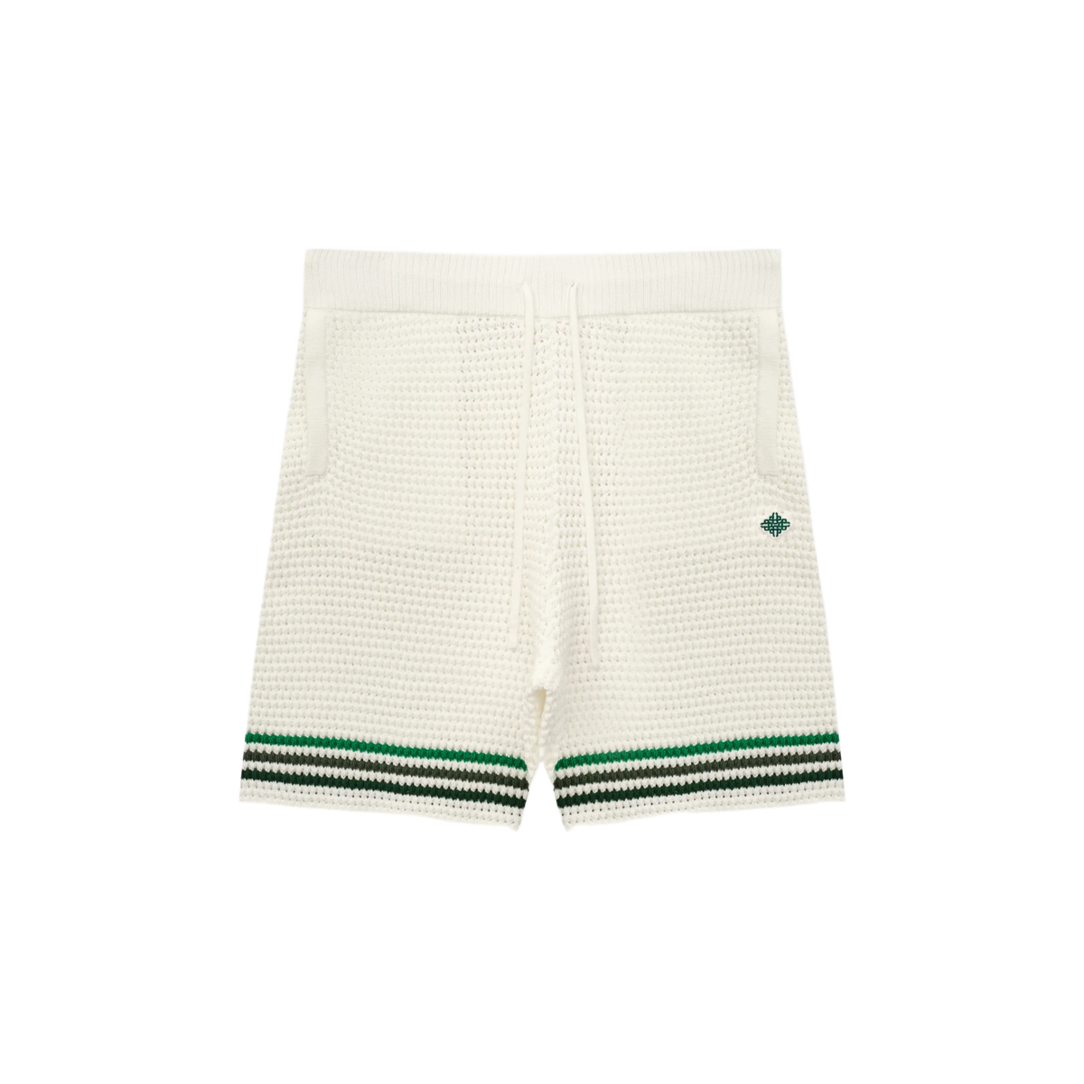 The Couture Club Crochet Knitted White Shorts