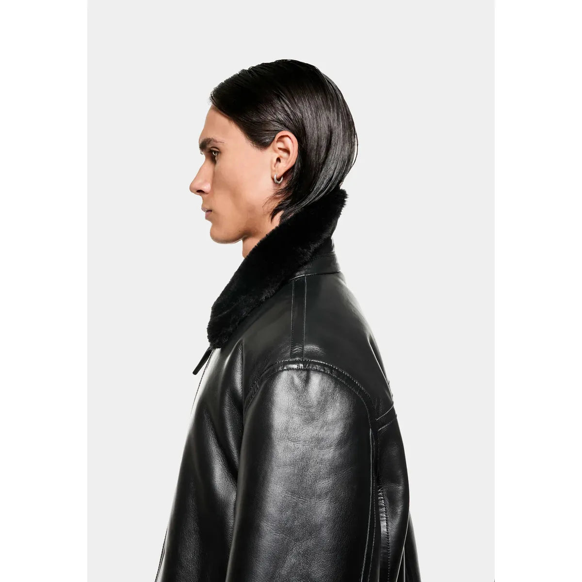MKI V2 SHEARLING FLIGHT BLACK JACKET