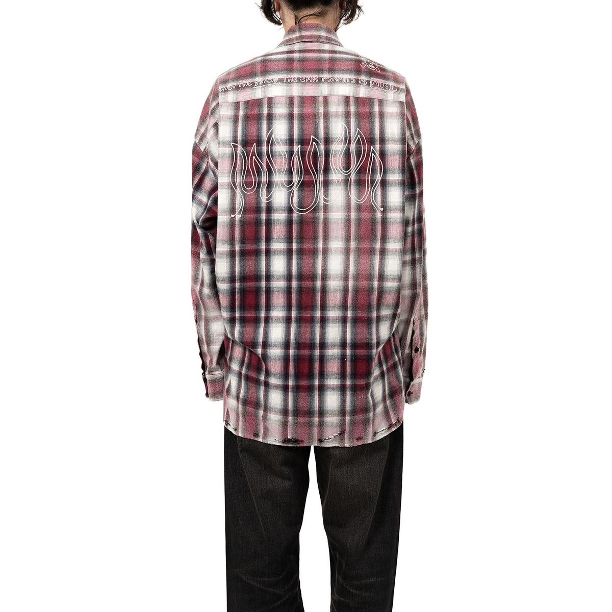 Maison Mihara Vintage Like Check Red Shirt