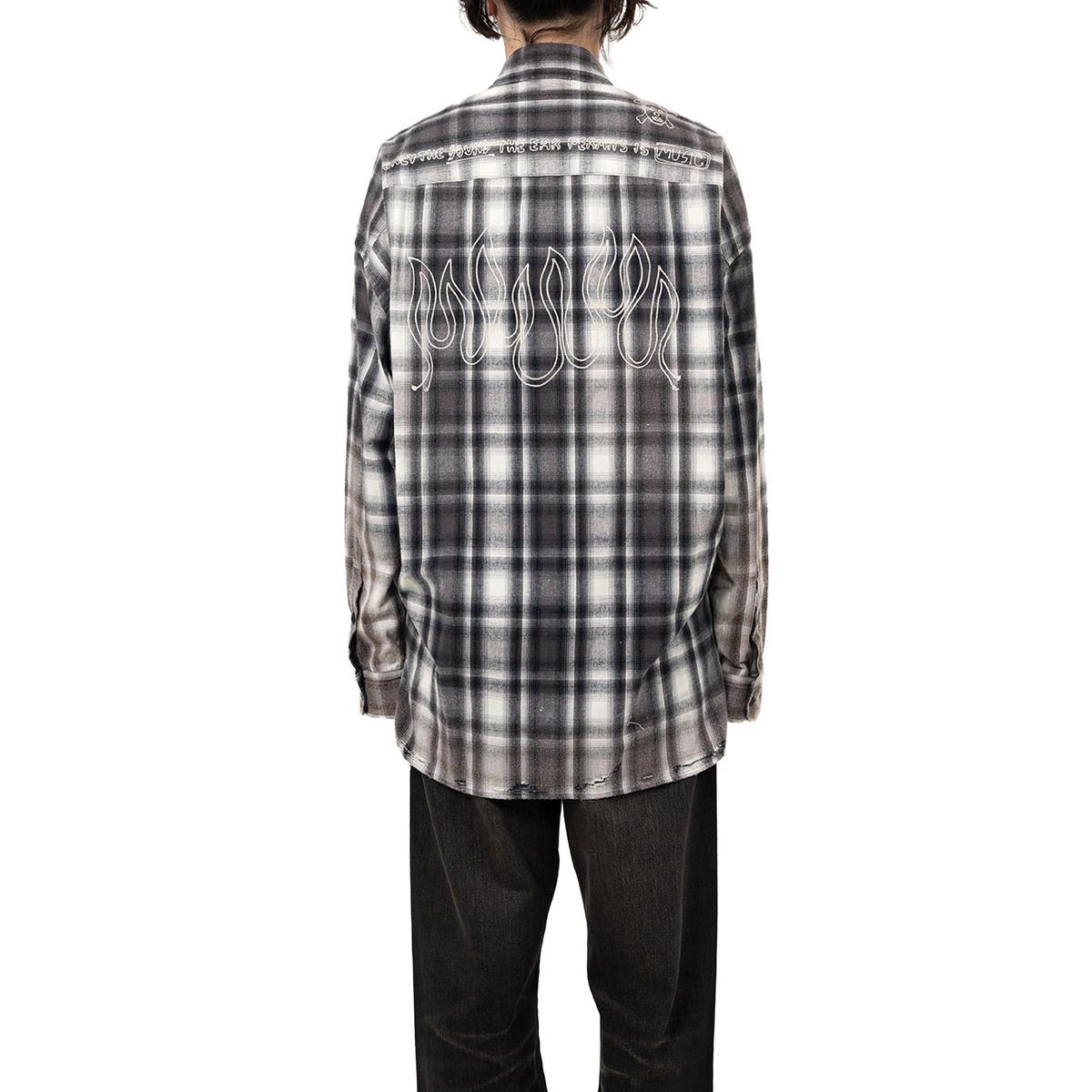 Maison Mihara Vintage Like Check Black Shirt