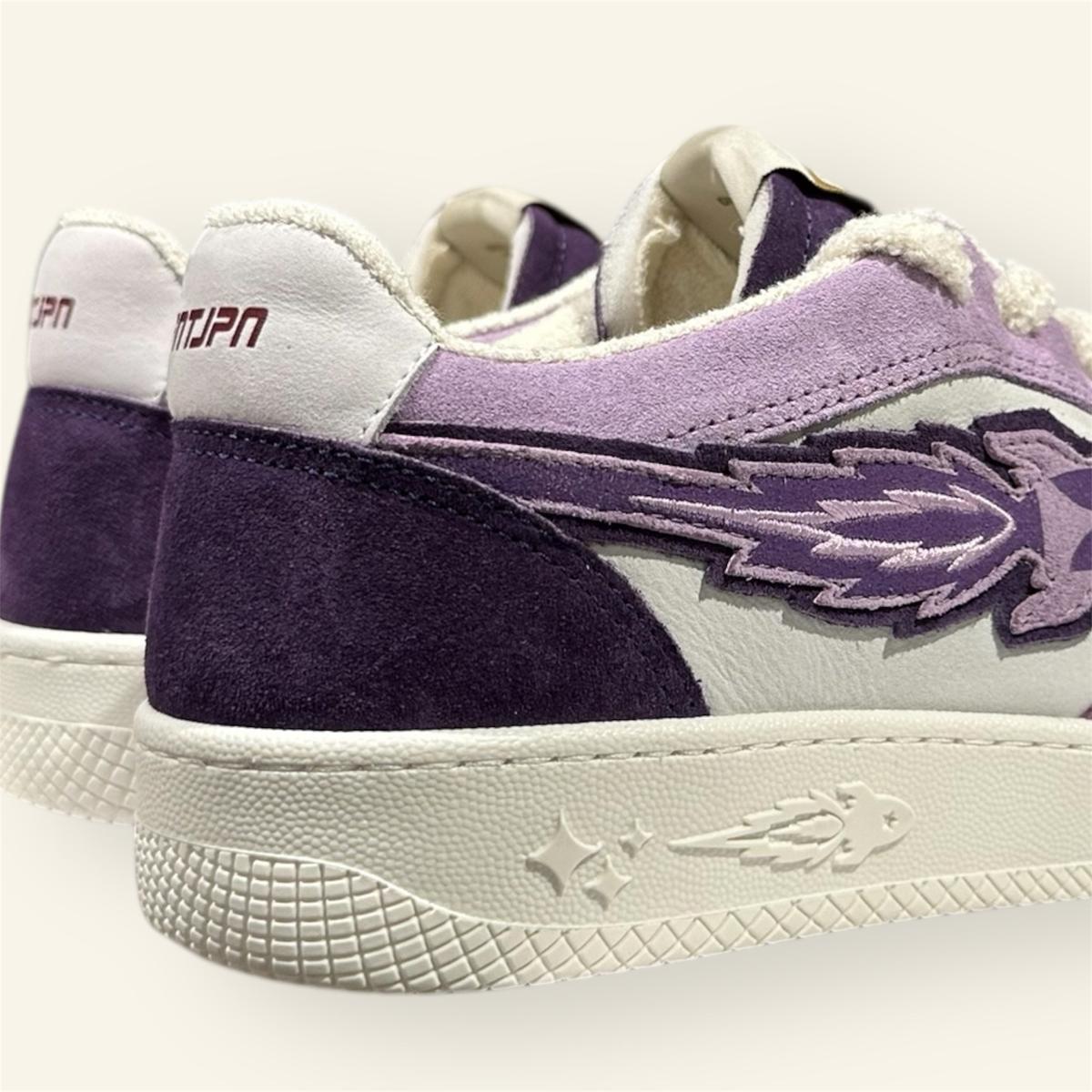 Enterprise Japan X Mr Something EGG Rocket Sneakers In Orchidea/Lilla/Bianco Suede and Nubuck