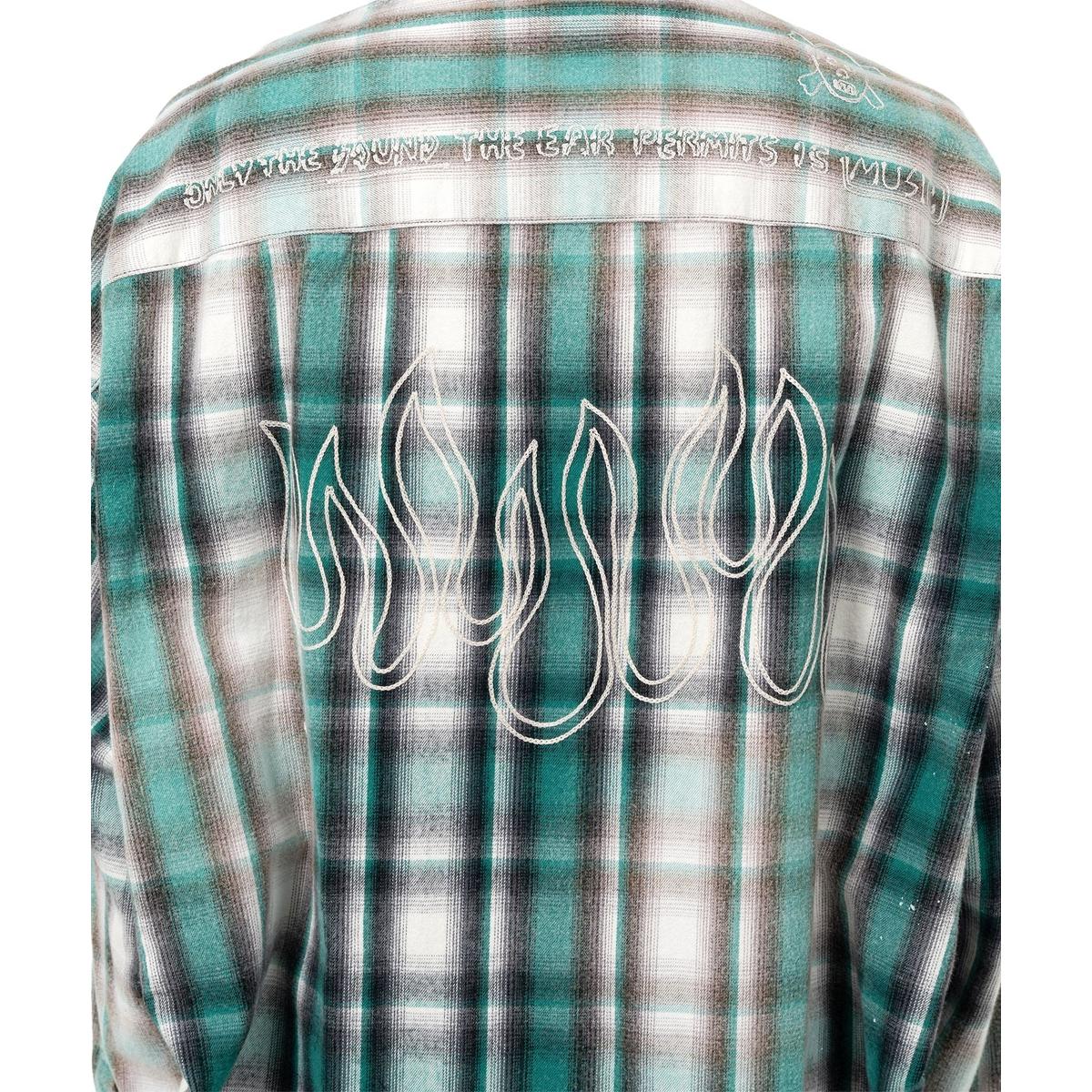 Maison Mihara Vintage Like Check Green Shirt