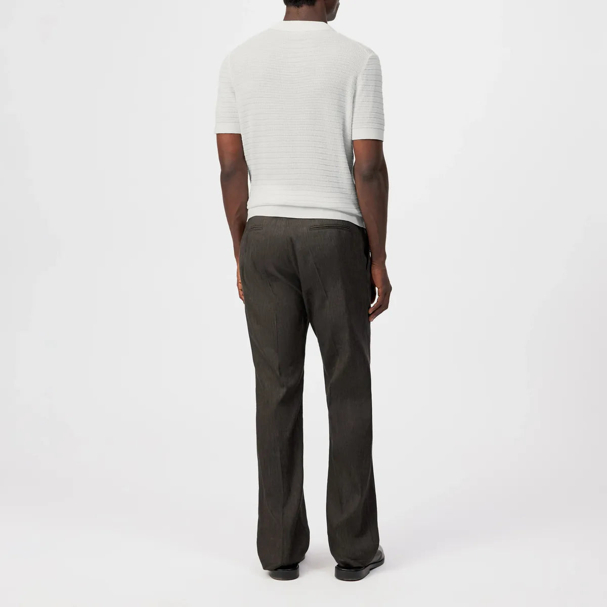 Drykorn Braian Ecru Knitted Polo Shirt