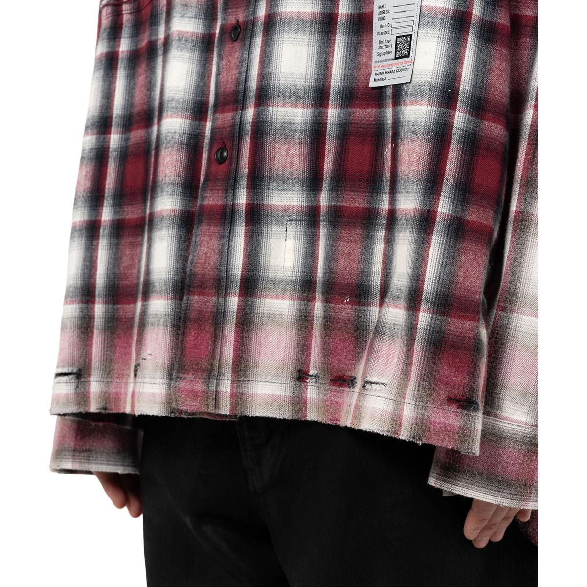 Maison Mihara Vintage Like Check Red Shirt