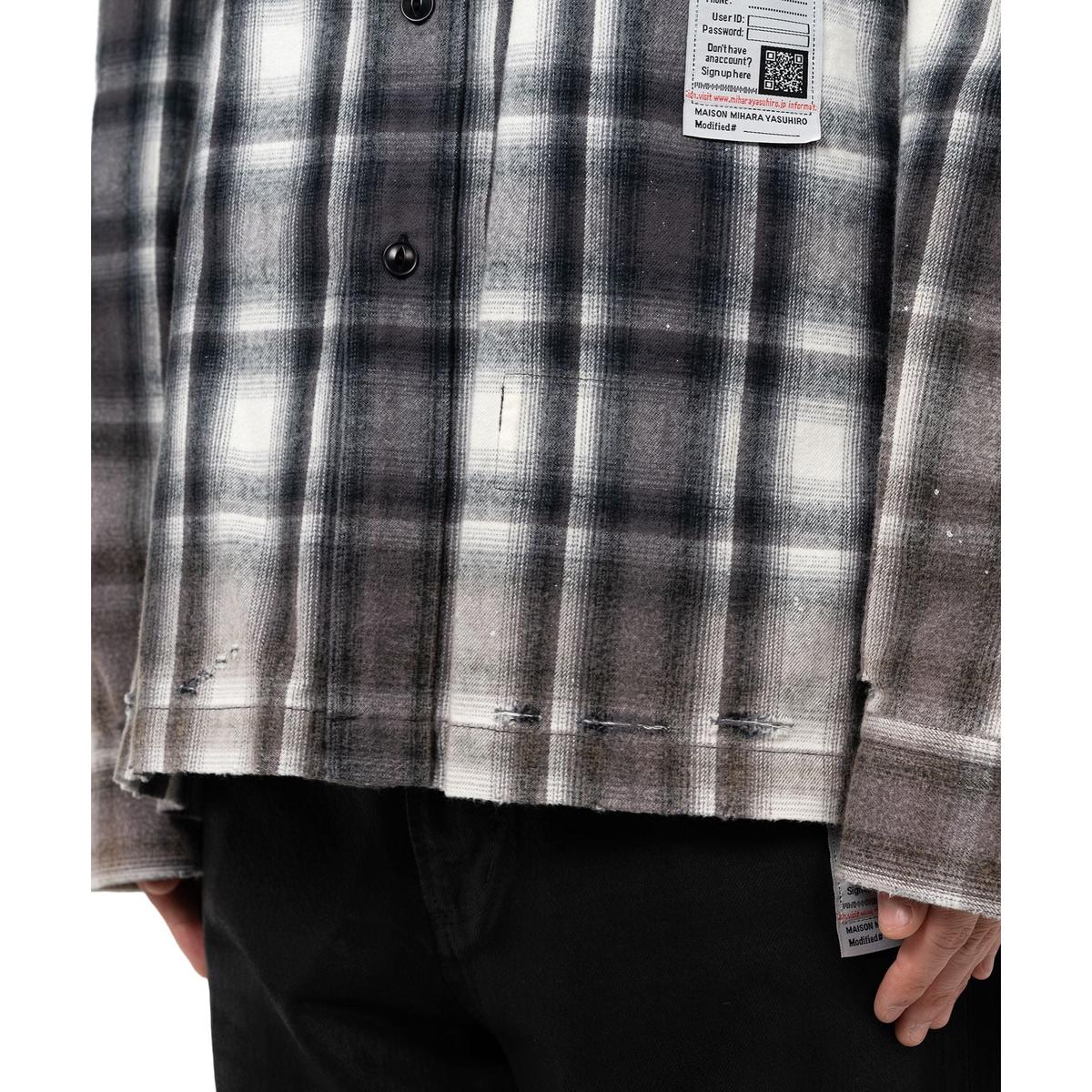 Maison Mihara Vintage Like Check Black Shirt