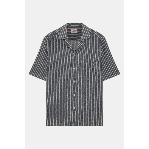 MC2 Saint Barth Kalea Crochet Polo in Blue and White Stripe