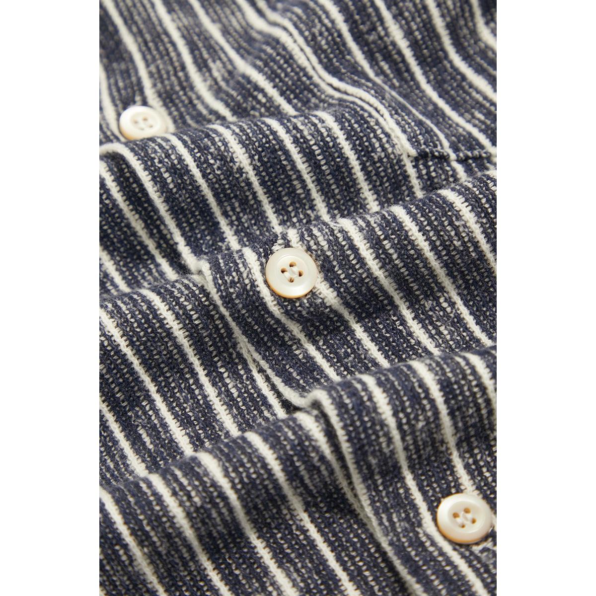 MC2 Saint Barth Kalea Crochet Polo Shirt Blue and White Stripes