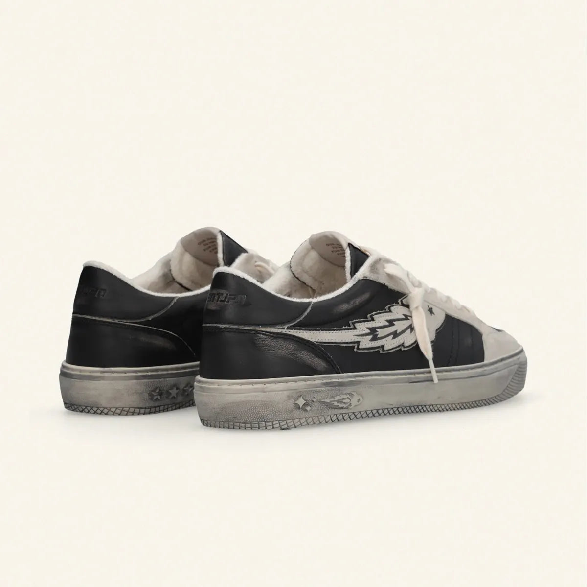 Enterprise Japan Jupiter Vintage Calf Suede Black Sneakers