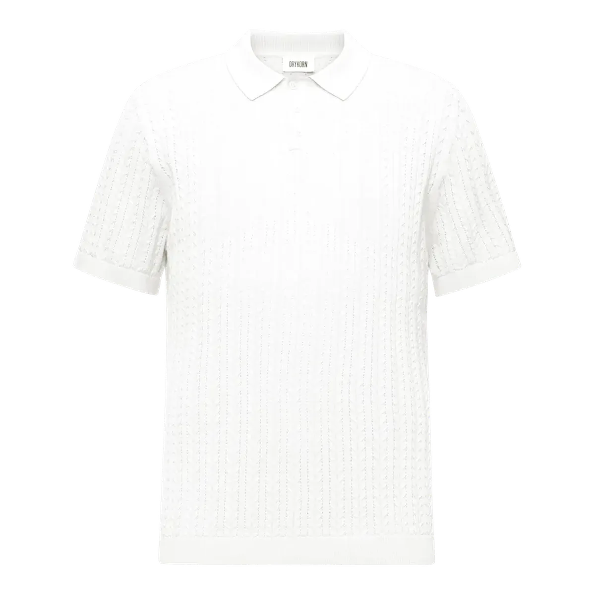Drykorn Triton Ecru Knitted Polo Shirt