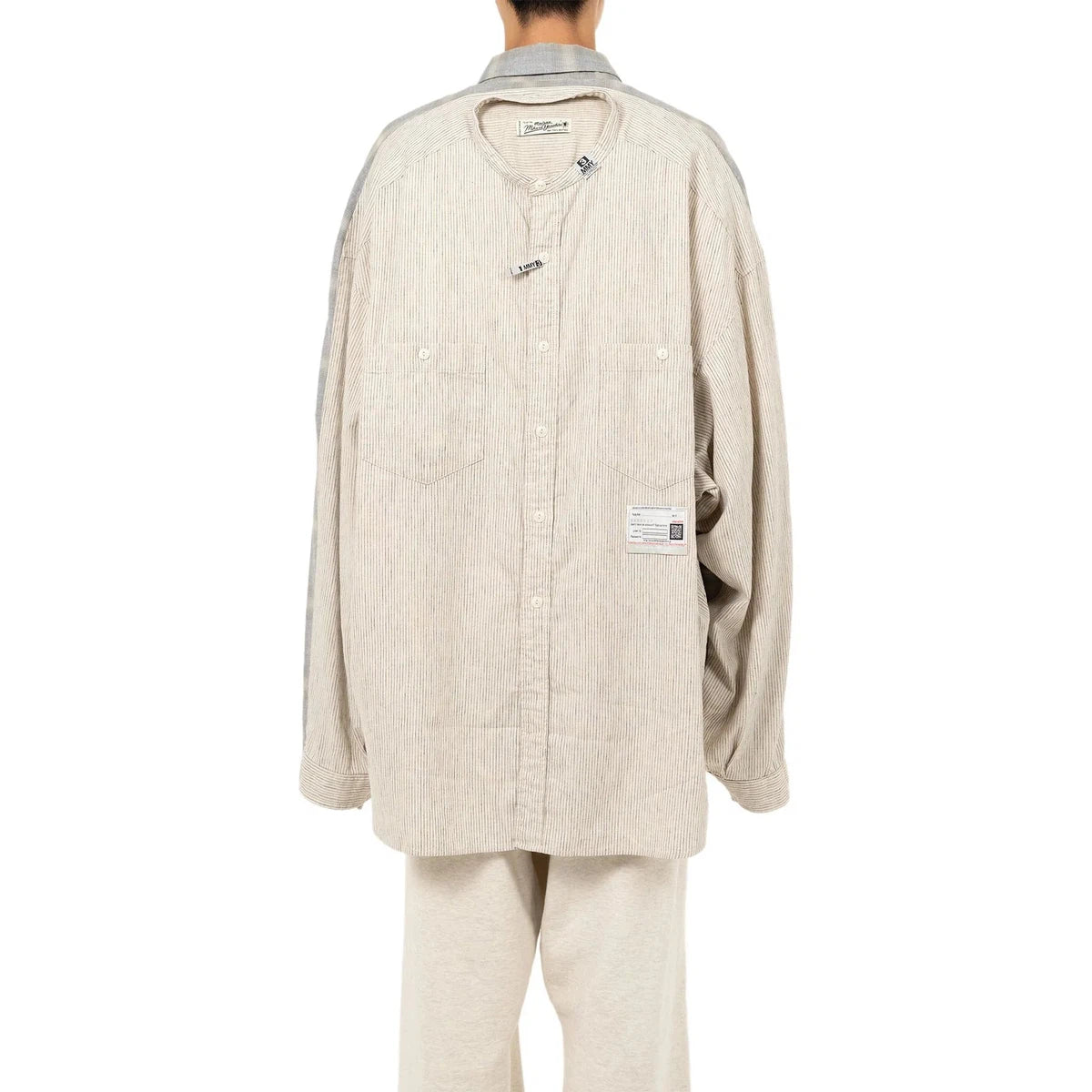 Maison Mihara Combined Check Shirt