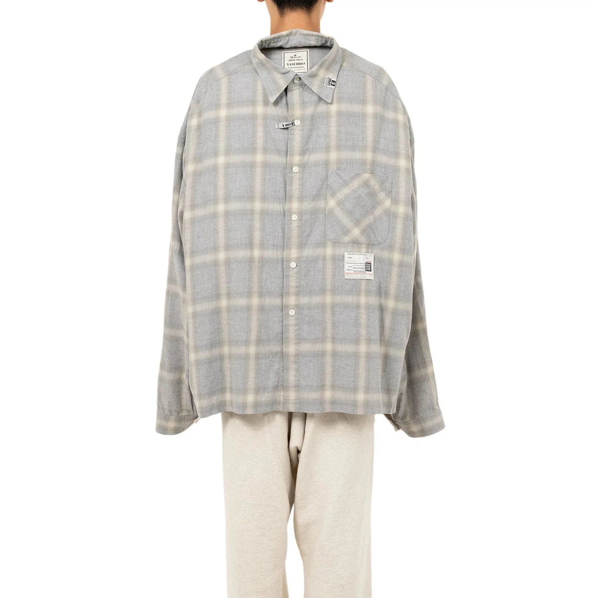 Maison Mihara Combined Check Shirt
