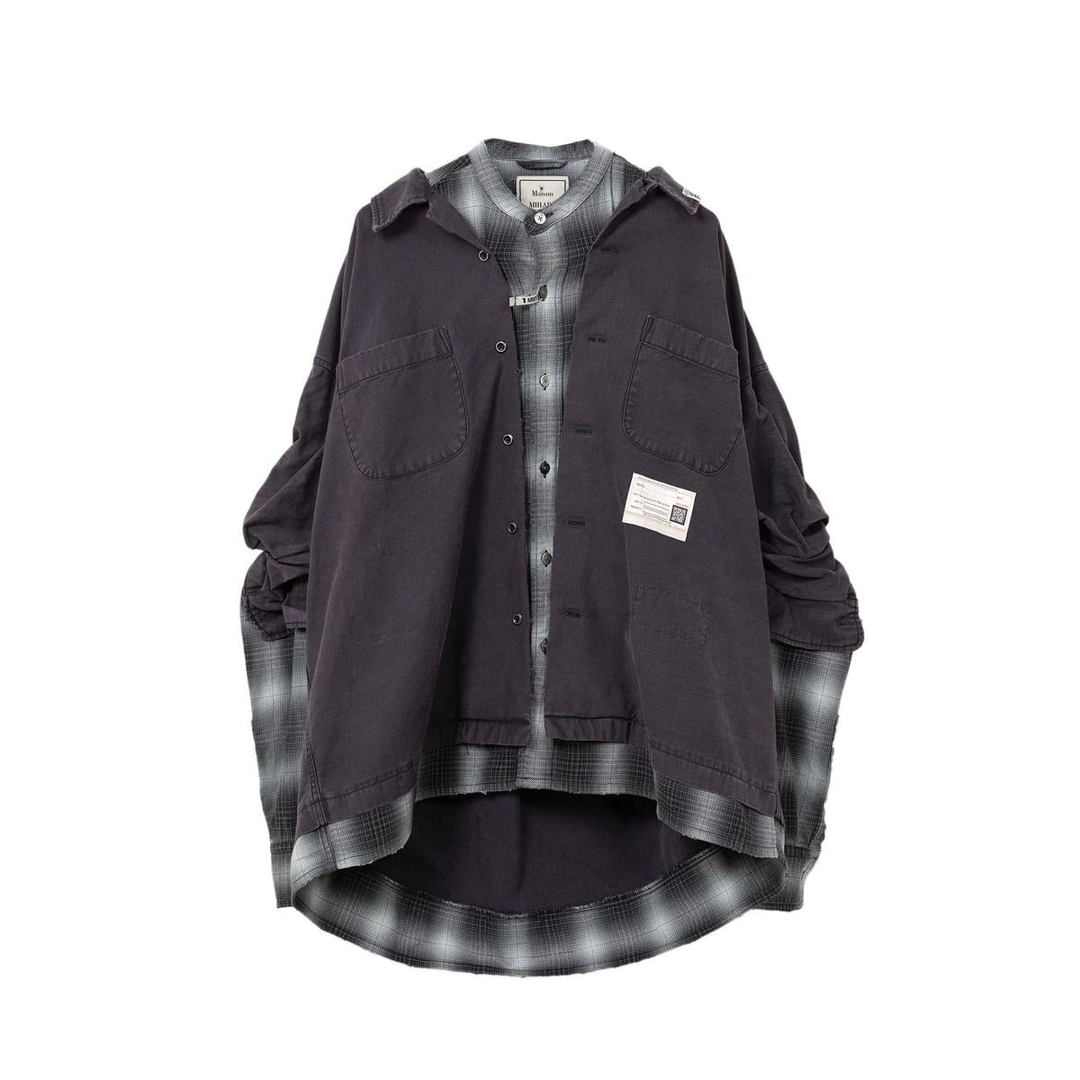 Maison Mihara Layered Long Sleeve Shirt