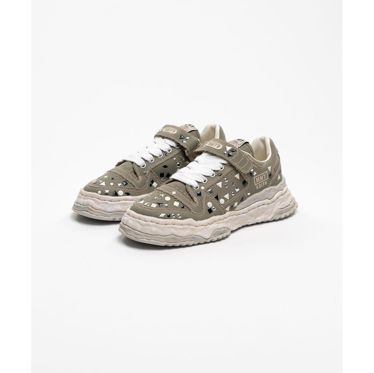 Maison Mihara Yasuhiro "KEITH" Green Canvas Low-top Sneaker