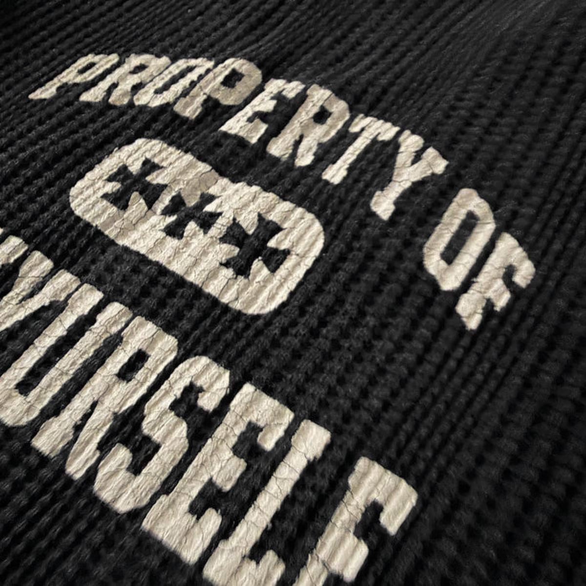 ASKYURSELF Property Waffle Vintage Shorts in Vintage Black