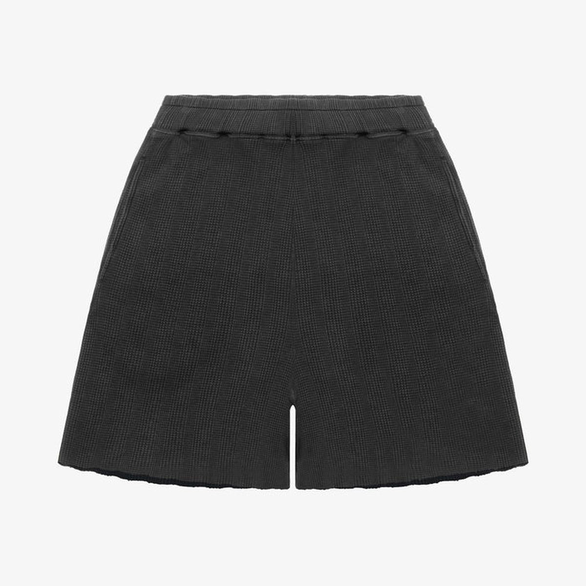 ASKYURSELF Property Waffle Vintage Shorts in Vintage Black
