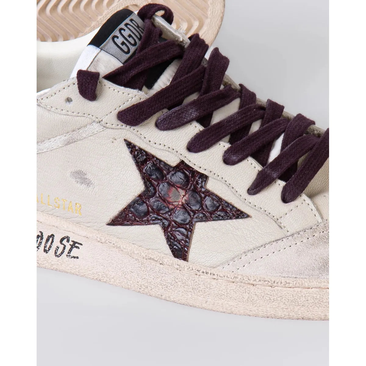 Golden Goose Ball Star Nappa Upper Suede Toe And Spur Nylon Tongue Printed Leather Star And Heel