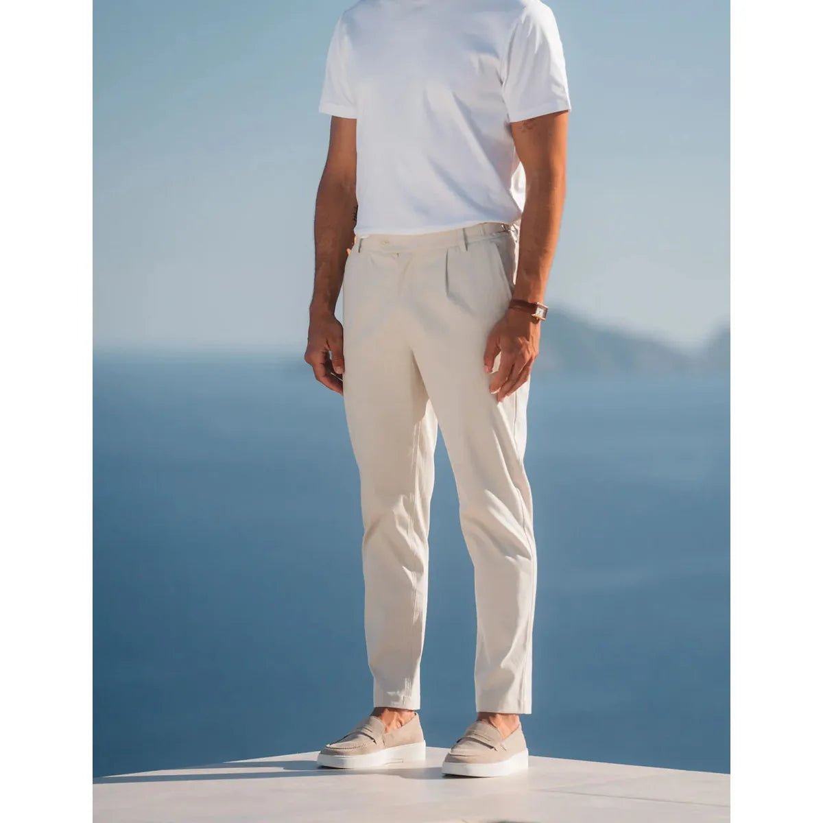 Belier Monaco Chino Trouser - Stone