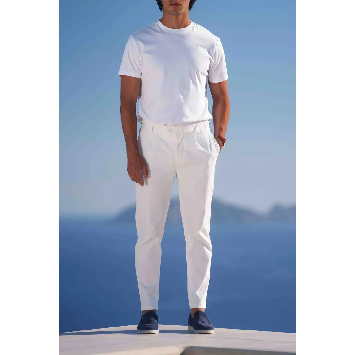 Belier Monaco Chino Trouser - White