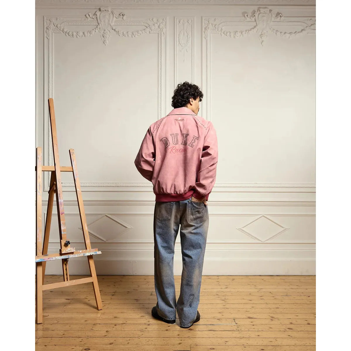 Duke + Dexter DR4 Sun Faded Rose Bomber Jacket