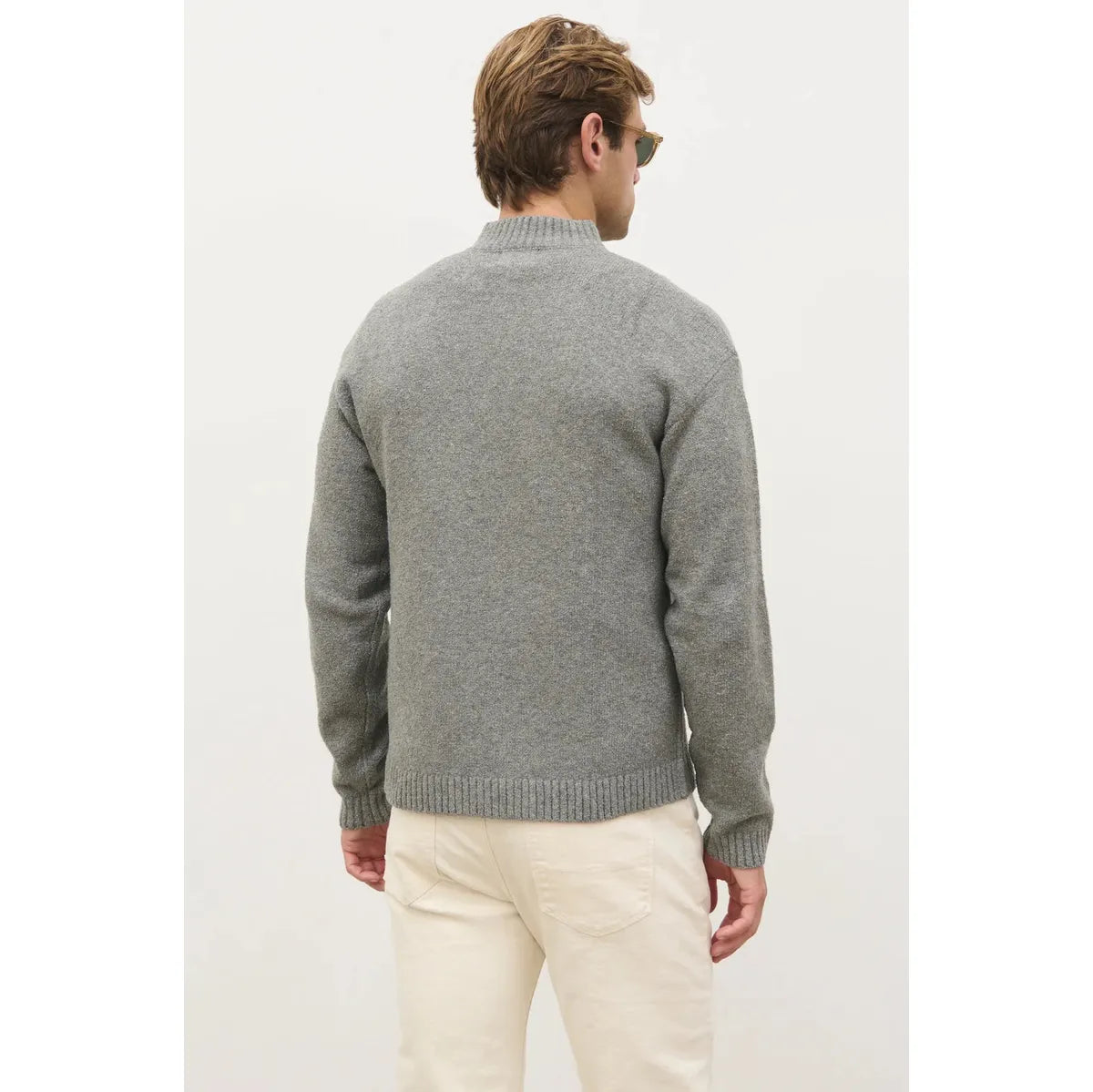 NOBL Alfred Boucle Zip Through Knit Jacket