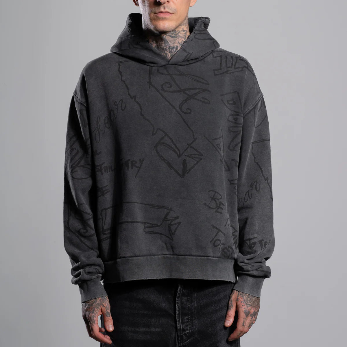 ASKYURSELF - SCRIBBLE VINTAGE HOODIE