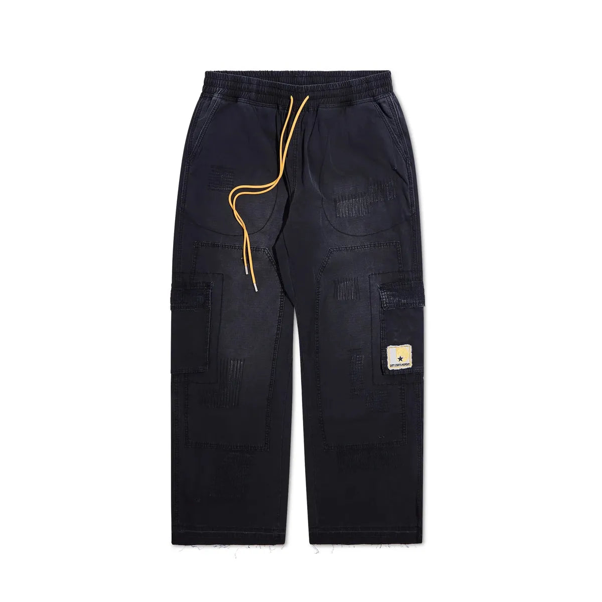 Diet Starts Monday Repair Cargo Trousers in Vintage Black