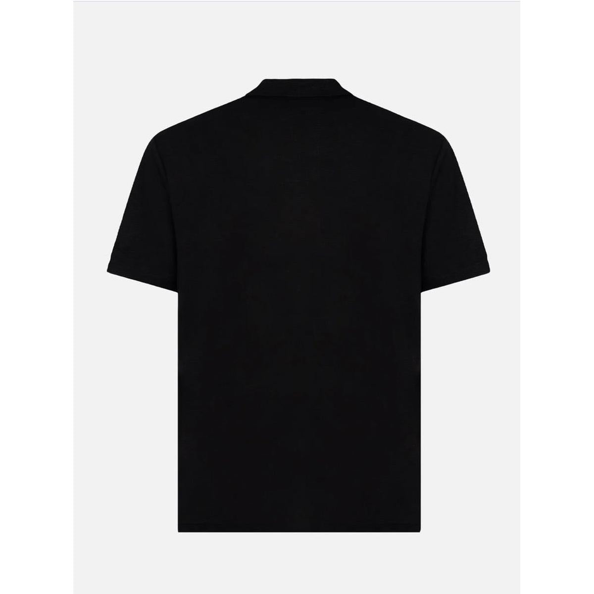 MC2 Black Linen Polo Shirt Fraser