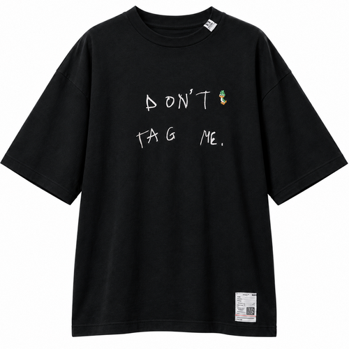 Maison Mihara Yasuhiro Don't Tag Me T-Shirt in Black
