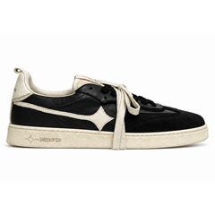 Garden of God Earth Leather Sneakers in Black and Off-White