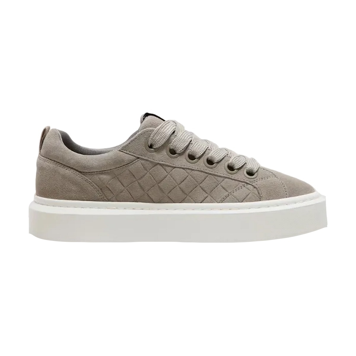 Cleens Ace Woven Suede Sneakers in Dune
