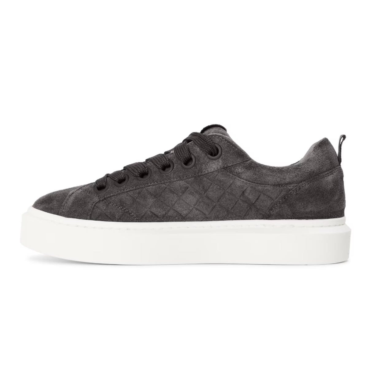 Cleens Ace Woven Suede Sneakers in Graphite